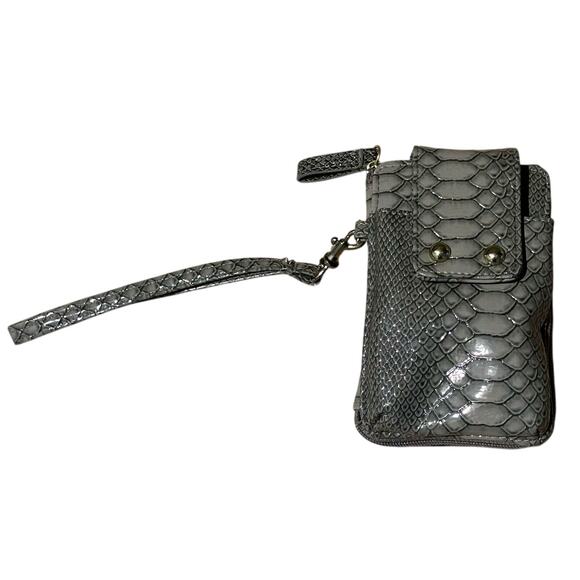 Y2K Gray Faux Snakeskin Wallet - Picture 3 of 9